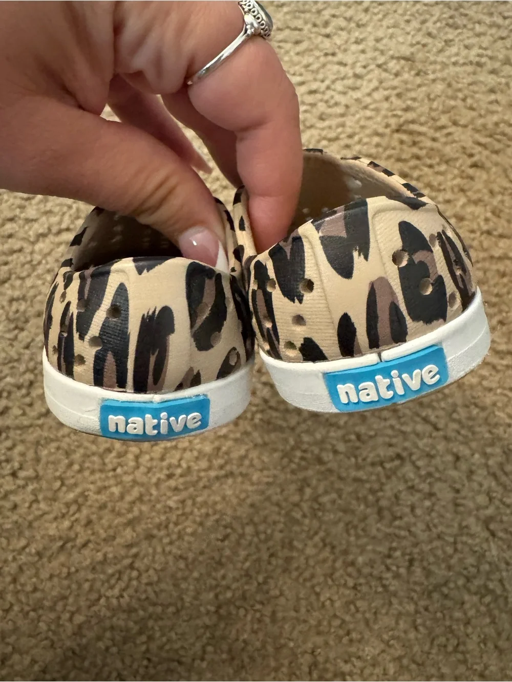 Native Kids Leopard Print Slip-Ons